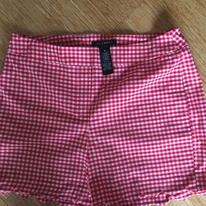 Red checkerd shorts